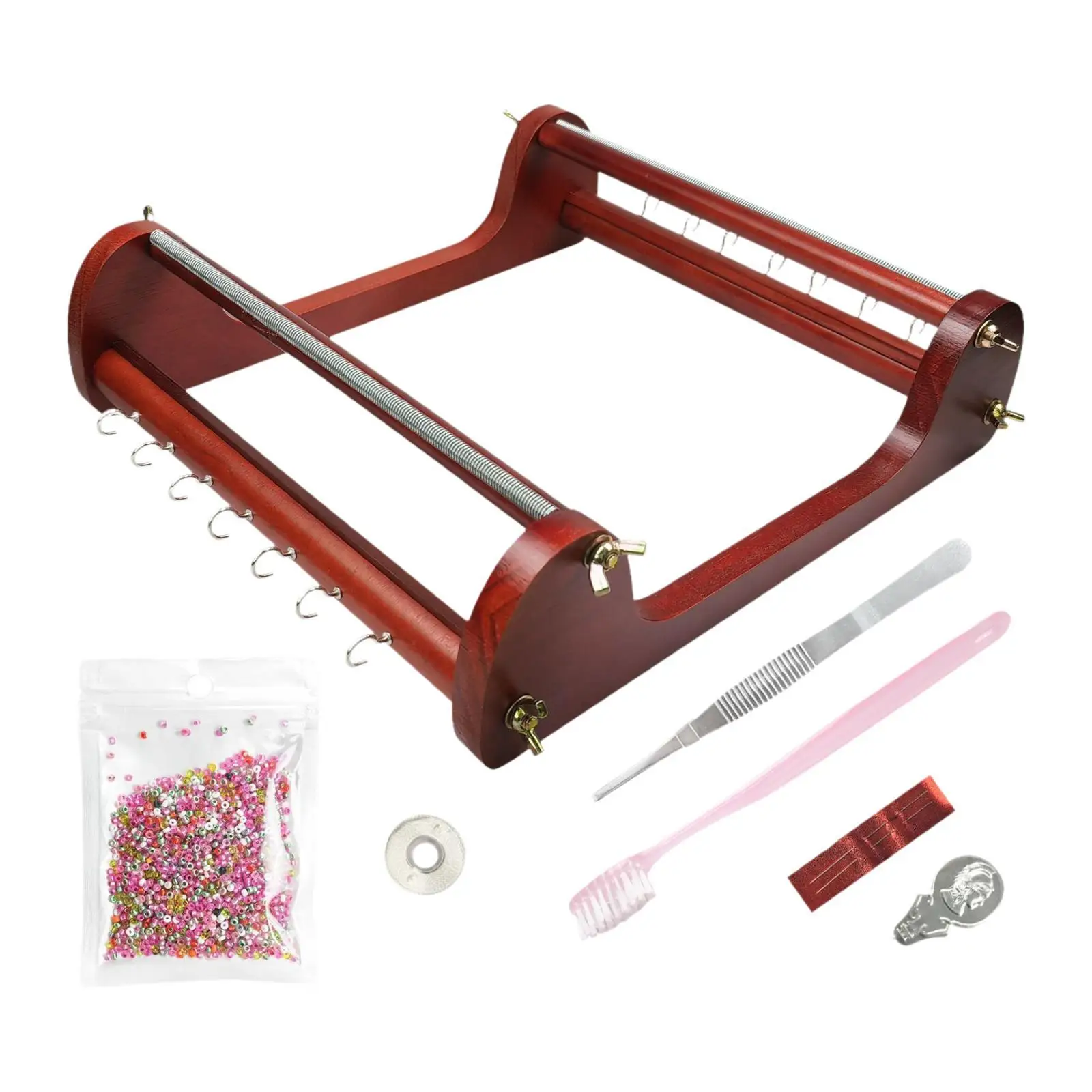 Wood Beading Loom Kits Jewelry Making Tool for Handmade Belts Craft Supplies