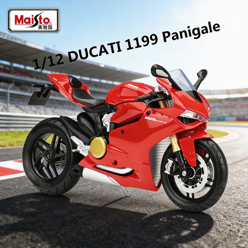 

Maisto 1:12 DUCATI 1199 Panigale, спортивная модель мотоцикла из сплава, литье под давлением, металлические игрушки, гоночный мотоцикл, имитационная модель, детская игрушка в подарок