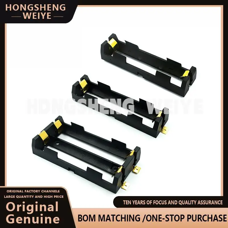 100% nouveau 1x2x18650 série piles support boîte mallette de rangement conteneur avec broches en Bronze livraison directe