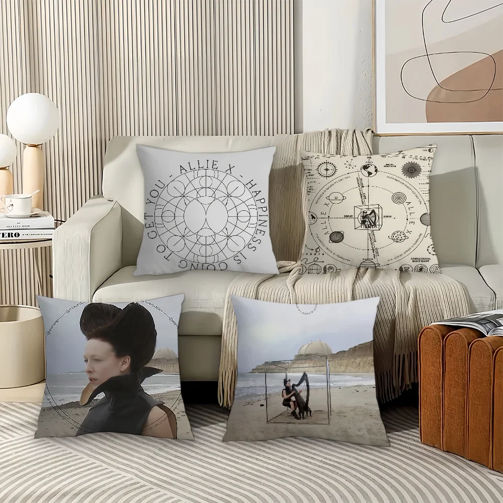 غطاء وسادة للمغني A-Allie X Happiness ls Going to Get You وسائد مكتبية مناسبة لوسادة تزيين غرفة نوم السيارة #1
