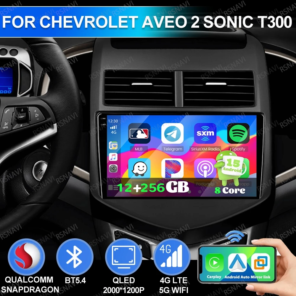 

Android 15 For Chevrolet Aveo 2 Sonic T300 DSP 4G LTE Multimedia Navigation Car Radio Head Unit Stereo GPS 5G WIFI Qualcomm QLED