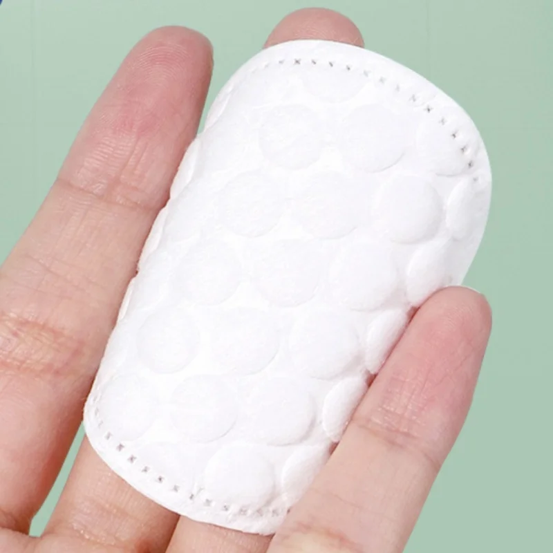 100枚入り ソフトで通気性の良い円形メイク落としパッド 両面パールテクスチャコットン 毎日の顔の洗浄に