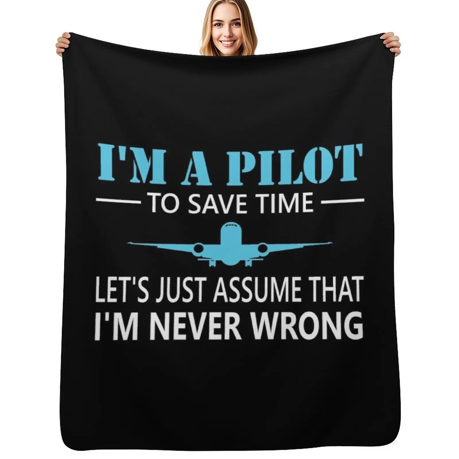 Airplane Pilot Aviation Helicopter Gift Throw Blanket blankets and throws Large Kid'S Bed Fashionable Blankets For Baby Blankets