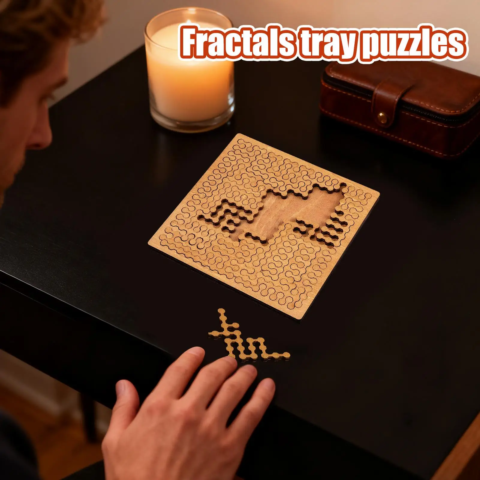 Rompecabezas portátil juego de rompecabezas de madera para niños para hombres mujeres niños jóvenes adolescentes marido hijo hija familia amigos