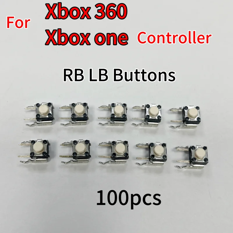 100 قطعة الأصلي الجديد الأبيض LB RB التبديل الجزئي LR الوفير عصا التحكم زر لوحدة تحكم XBOXONE XBOX360