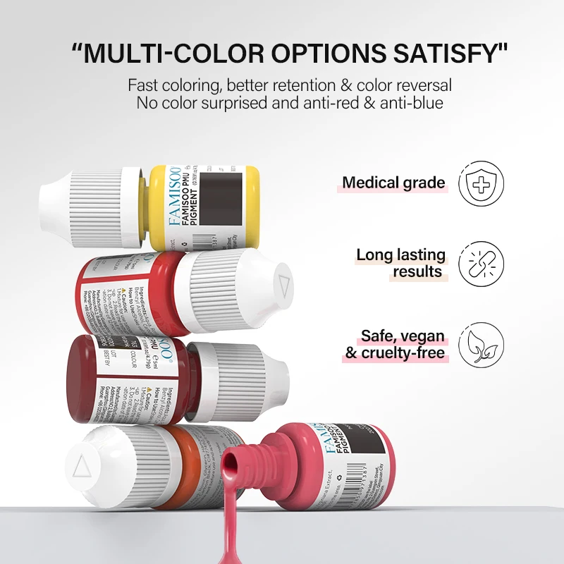 

Best selling 5ML PMU Pigment Ink Tattoo Permanent Pigments Makeup Pigment Tattoo Ink Henna Semi Permanent Microblading Ink