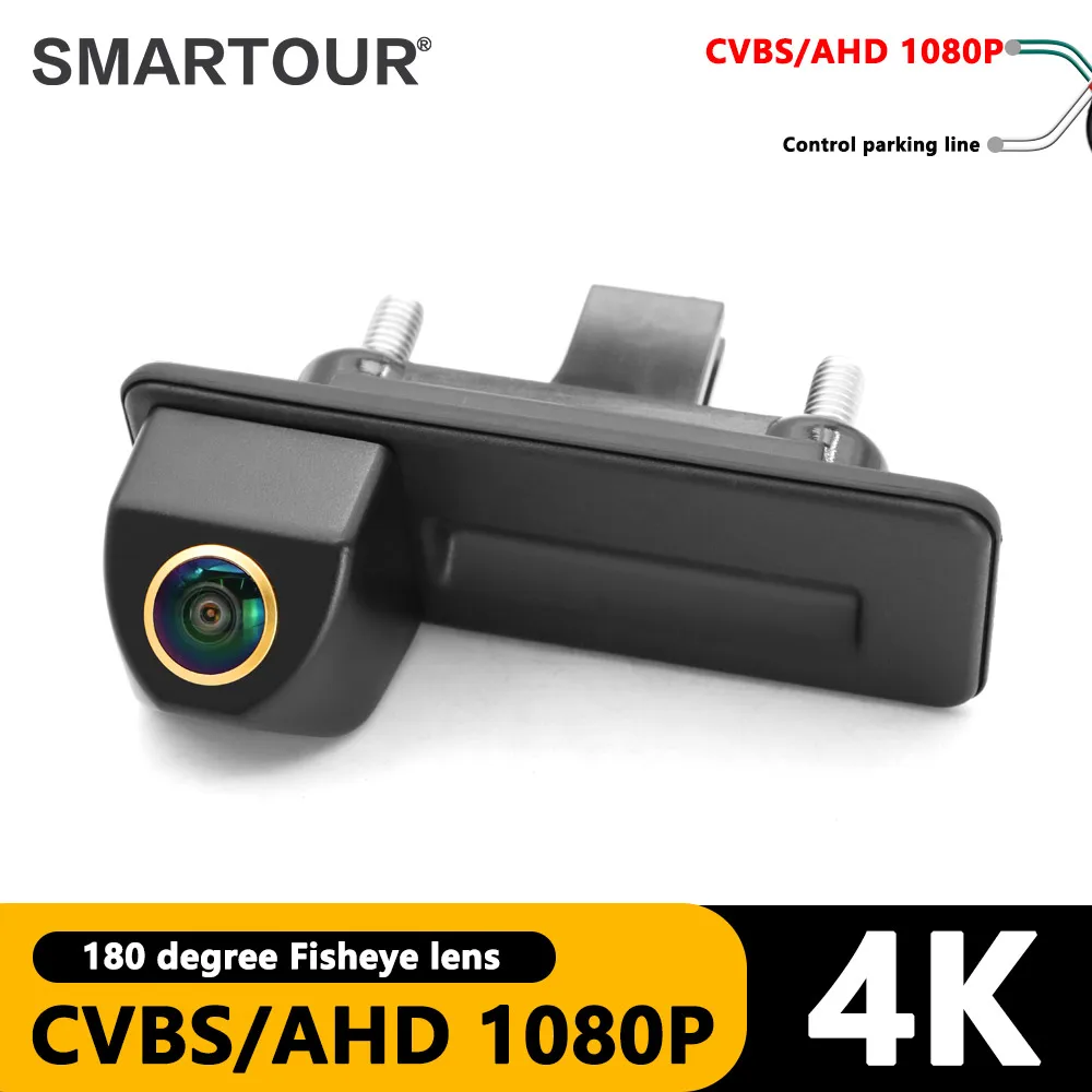 Smartour HD telecamera posteriore per Audi A1 8X 2012 2013 2014 2015 2016 2017 2018 maniglia del bagagliaio telecamera di retromarcia AHD di parcheggio di Backup