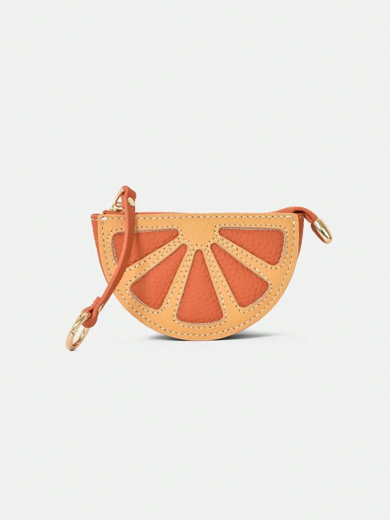 orange-shaped cute fun small coin purse keychain pouch fit for airpod
