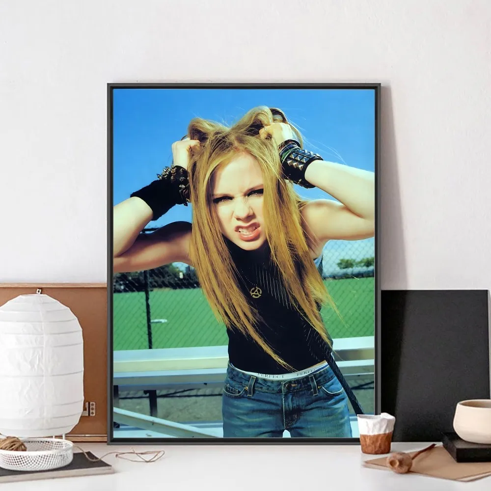 Star Singer Avril Lavigne Posters Kraft Paper Vintage Poster Wall Art Painting Study Aesthetic Art Small Size Wall Stickers