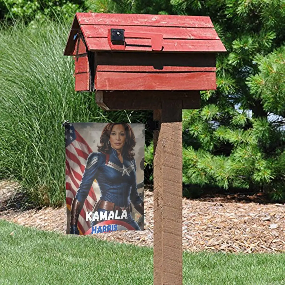 Personalizzato Kamala Harris per il presidente 2024 bandiera da giardino 12x18 pollici bandiera a doppia faccia Banner per la decorazione esterna