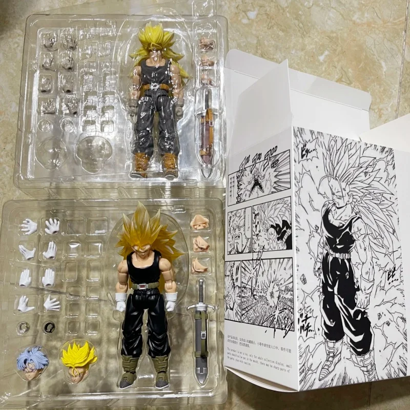 نسخة ثابتة Sss Studio Dragon Dbz S.H.F Figuarts Shf Dragon Son Trunks Ssj3 أنيمي الشكل سوبر سايان 3 لعبة نموذج هدية