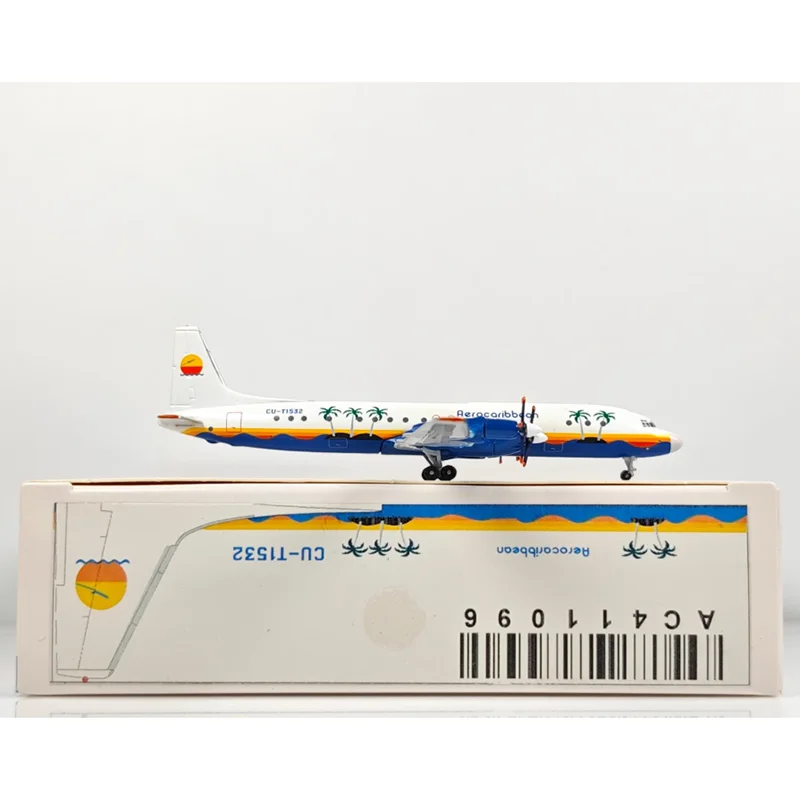 

AeroClassics масштаб 1/400 Caribbean Airlines IL-18 CU-T1532 литая под давлением модель самолета из сплава Коллекционный декоративный орнамент
