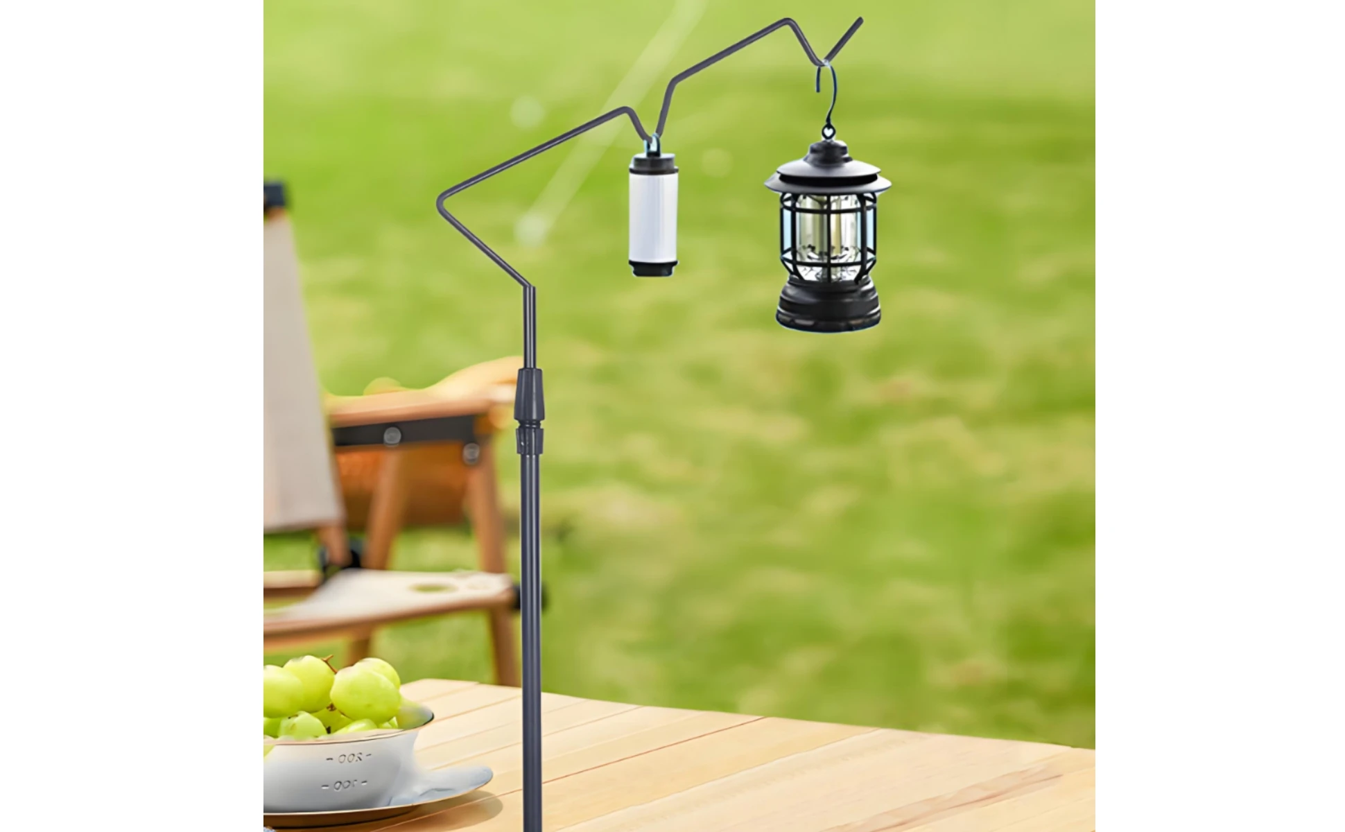 Tabletop Lantern Hanger Stand Carbon Steel Clamp Lantern Holder Adjustable Light Stand Sturdy Metal