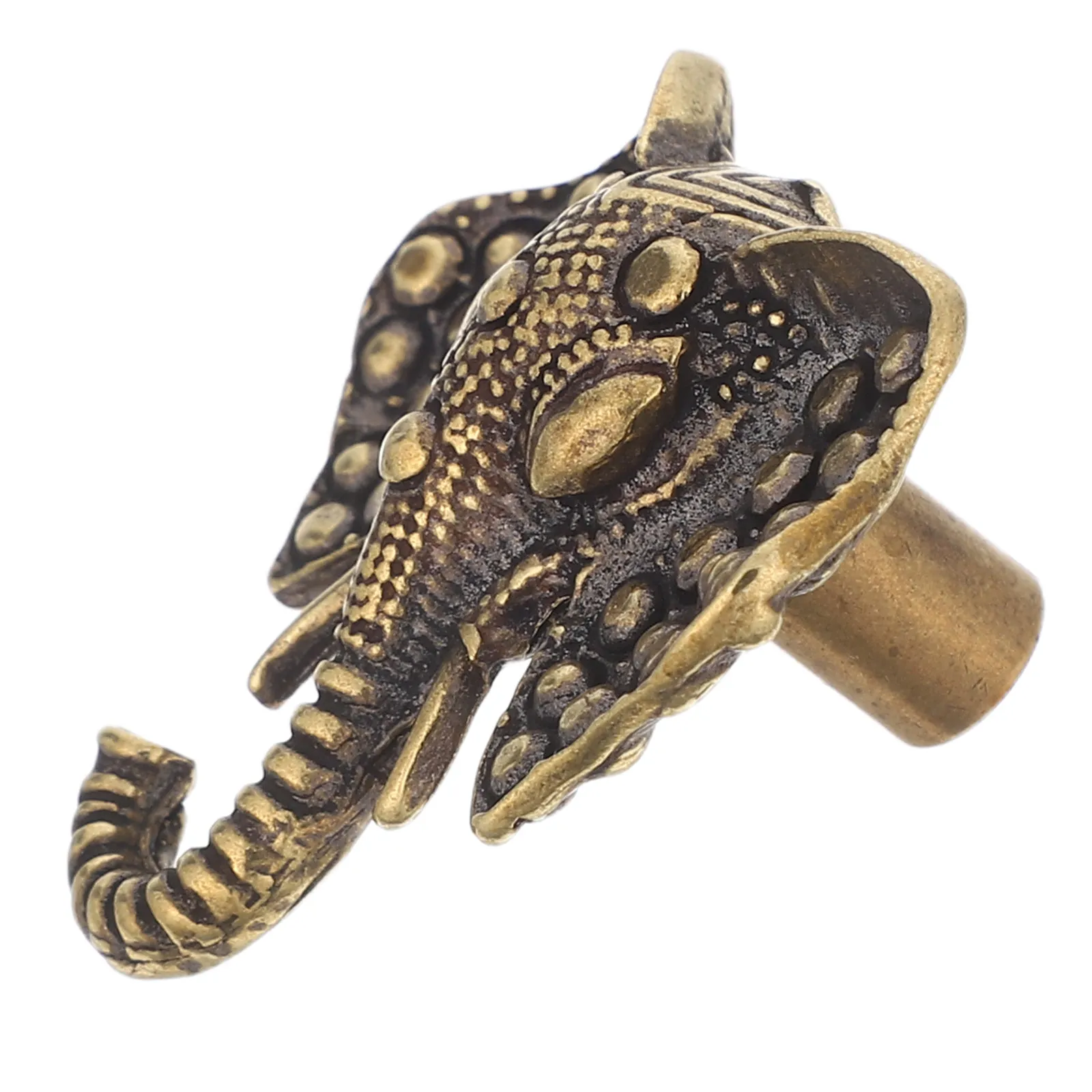 

Желтая латунная ручка-кнопка для шкафа в винтажном стиле, в форме слона, для ящиков, дверей, кухонной мебели и комодов