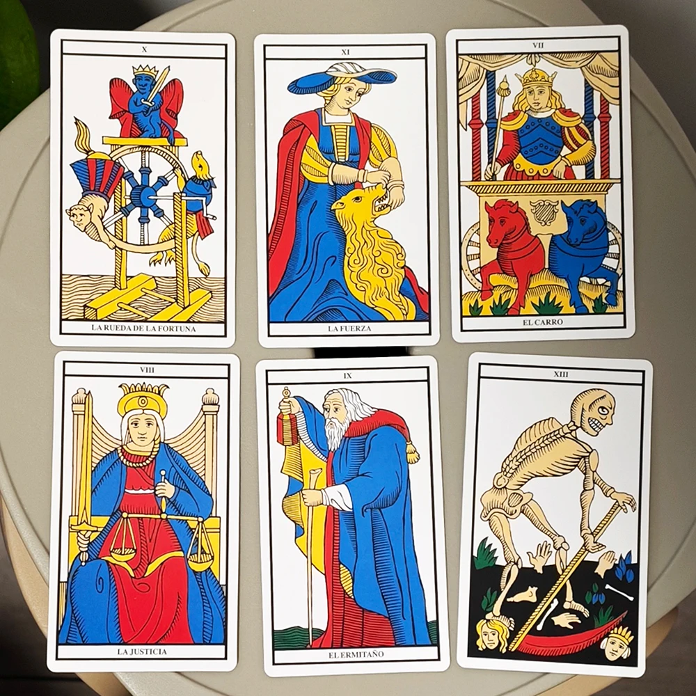 El Tarot De Marsella (edición en español) 78 cartas de tarot basadas en el sistema de Marsella - 10,3 * 6 cm