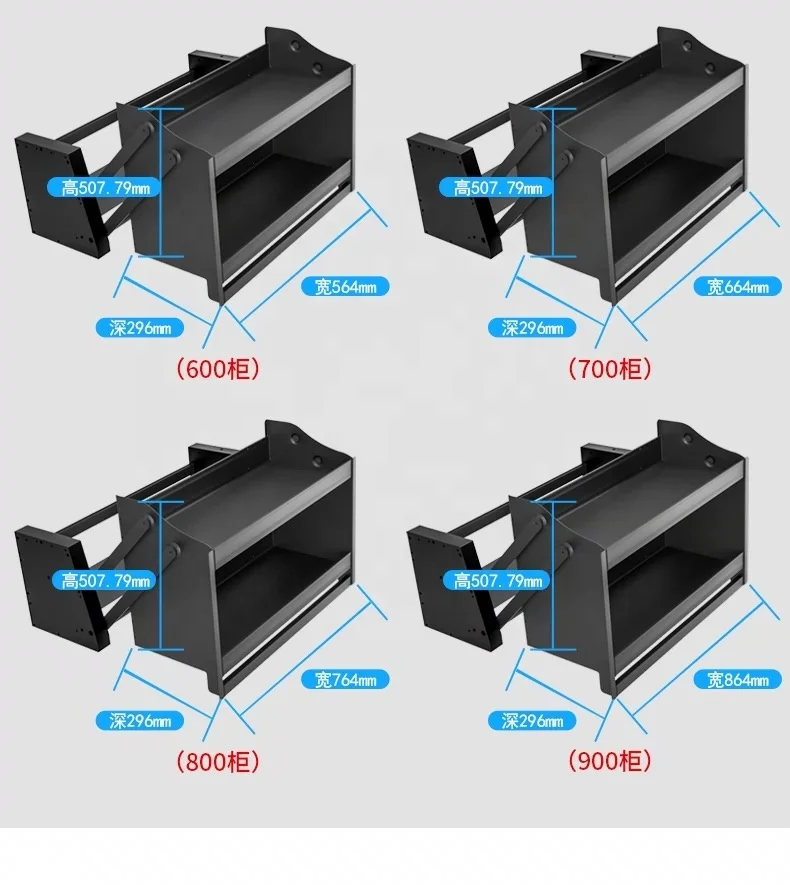 الجملة المطبخ المنزلية خزانة رفع كهربائي خزانة حائط خزانة سحب سلة تخزين الرف الفولاذ المقاوم للصدأ سعة كبيرة #2