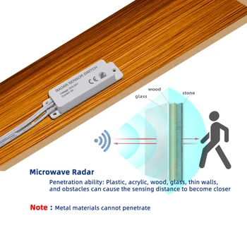 DC 5V 12V 24V 5A Mikrowelle Radar Sensor Schalter Controller 5-8m Menschlichen Körper Induktion Ein/Aus für PWM LED Einfarbig Streifen Licht