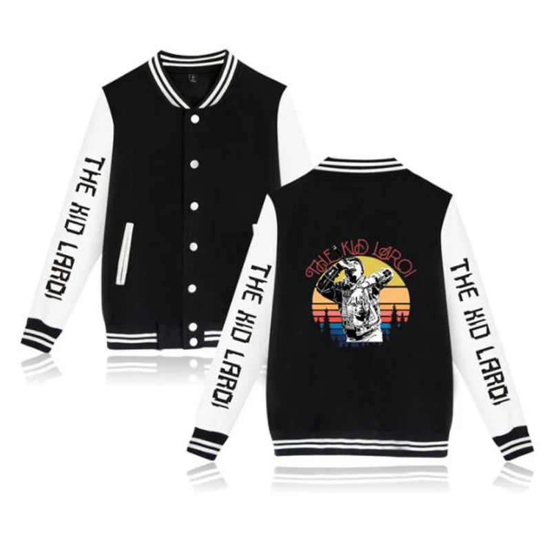 

Rapper The Kid Laroi Hoodie Zip Up Baseball Uniform Men's Jackets Streetwear Hip Hop Harajuku Sweatshirt Casual Sportswear