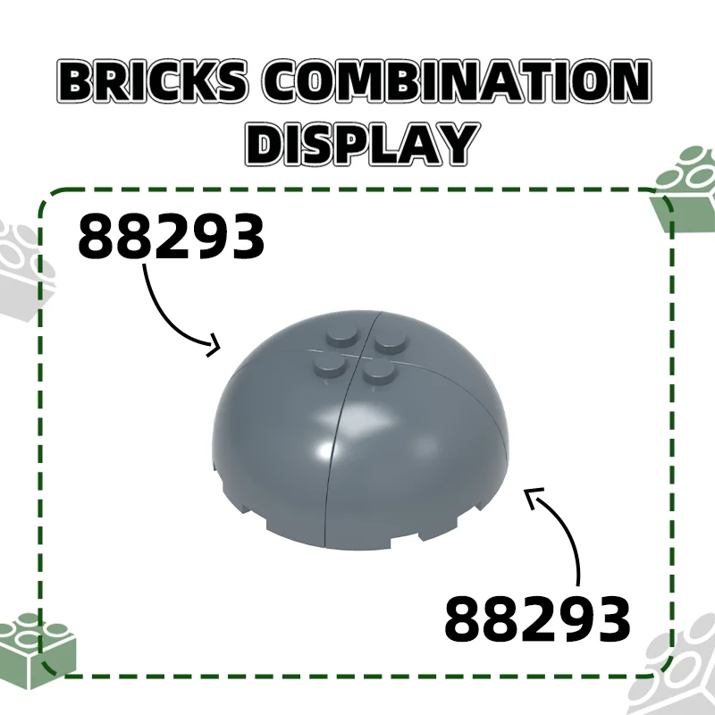 Wange 33Pcs/Lot 3-holequartercircle Ronde 3X3X2 Hoek Blok Moc Kleur Accessoires Compatibel Met 88293 Baksteen Diy Kinderen Speelgoed