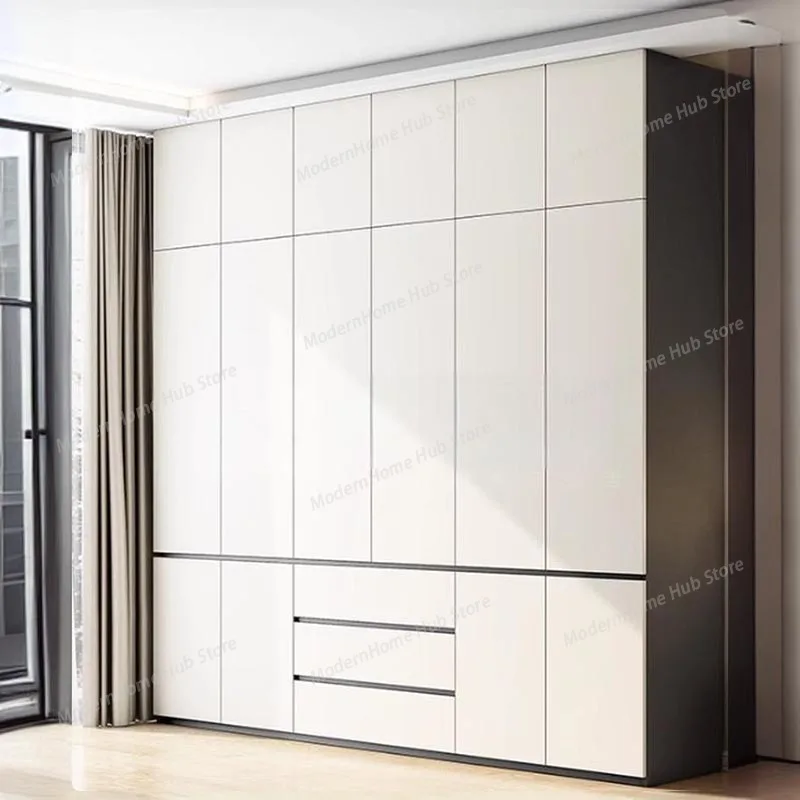 

Дизайнерский деревянный шкаф-гардероб с ящиками, белый, в скандинавском стиле, роскошный комплект для хранения вещей в гостиной, мебель для спальни