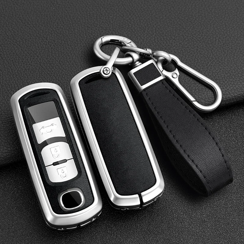 

Car Key Cover Key Case For Mazda 2 3 6 Axela Atenza CX-5 CX5 CX-3 CX-7 CX8 CX-9 2016 2017 2018 2/3 Buttons Auto Bag