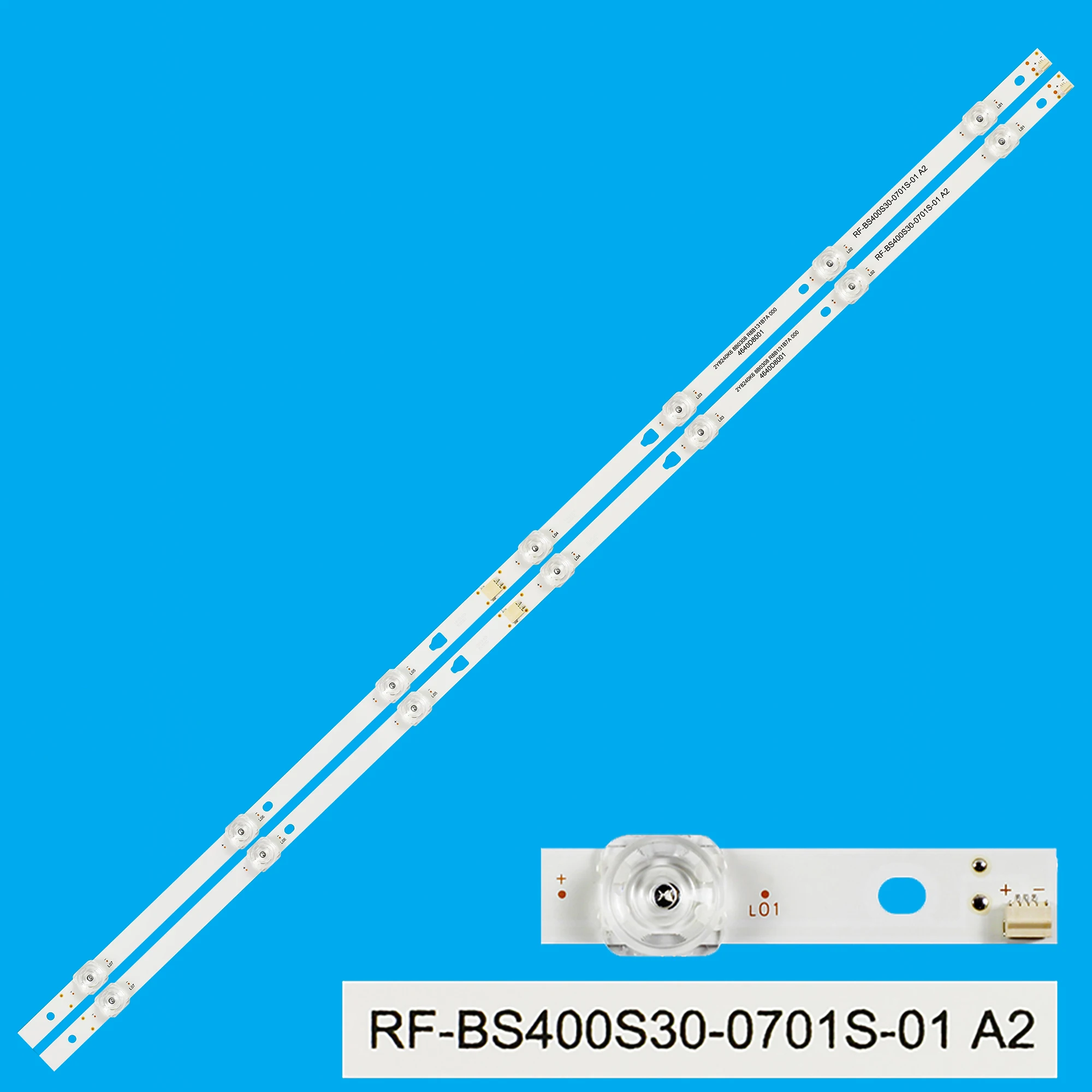 Imagem -01 - Kit Tira Retroiluminação Led para C400f18e1cg02 C400f18e1cg01 Lgu40d5tn Dexp F40d7300w rf Bs400s300701s 01 a2 10 kit tira retroiluminacao led para c400f18e1cg02 c400f18e1cg01 lgu40d5tn dexp f40d7300w rf bs400s300701s 01 a2 10 01