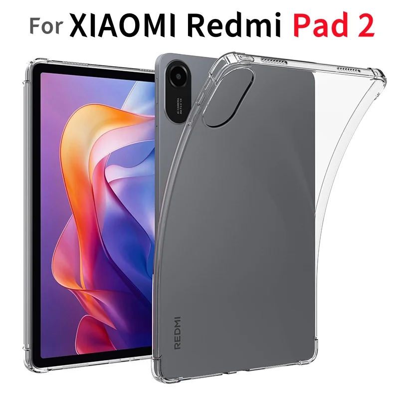 حافظة شفافة لهاتف Redmi Pad 2 حافظة 2025 وسادة هوائية ناعمة سميكة Funda لهاتف Coque Xiaomi redmi Pad se 11 بوصة غطاء من البولي يوريثان