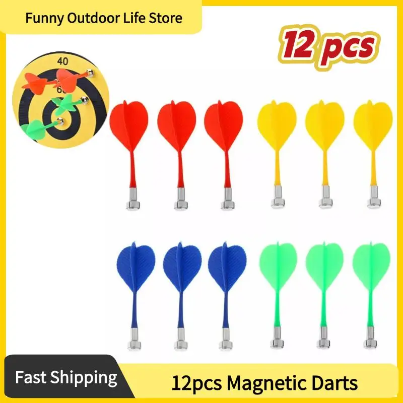 12Pcs/Set Magnetic Darts Safety Replacement Darts For Magnetic Board Indoor Game Accessories Adults Kids Toys Gift