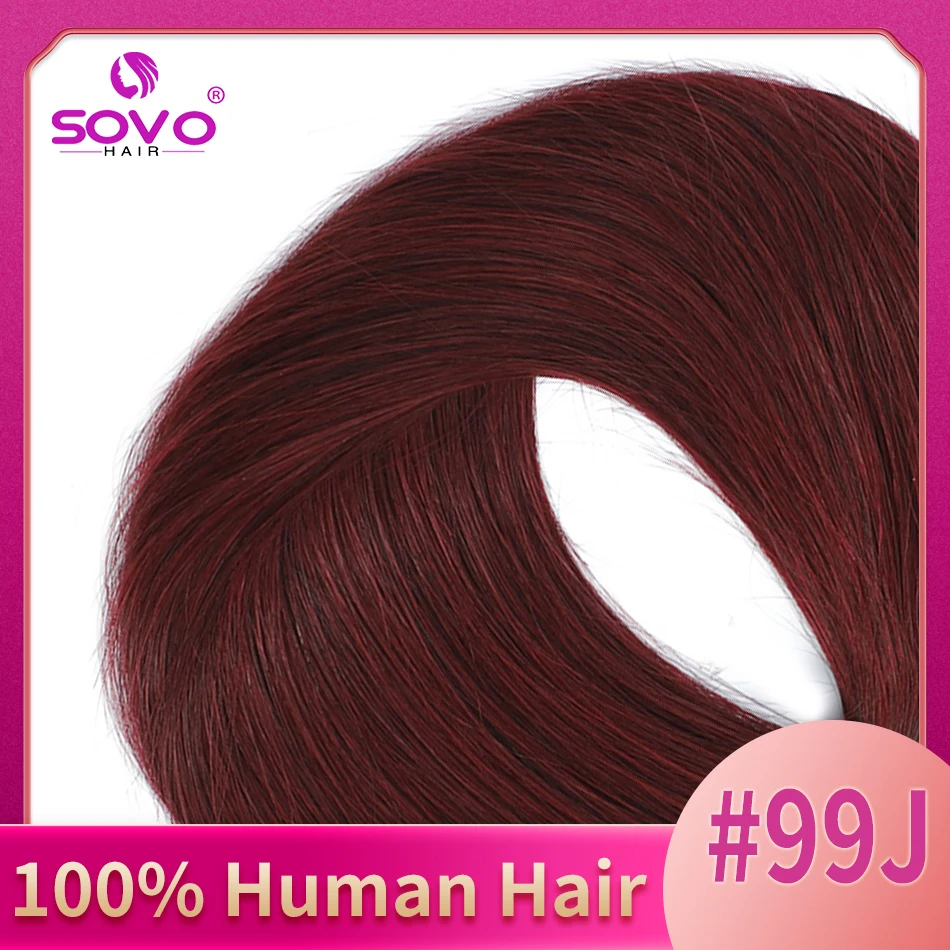 Sovo 100 Strengen Nano Ringen Human Hair Extensions Natuurlijke Blonde Micro Kraal Lus Pre Gebonden Remy Europese Steil Haar