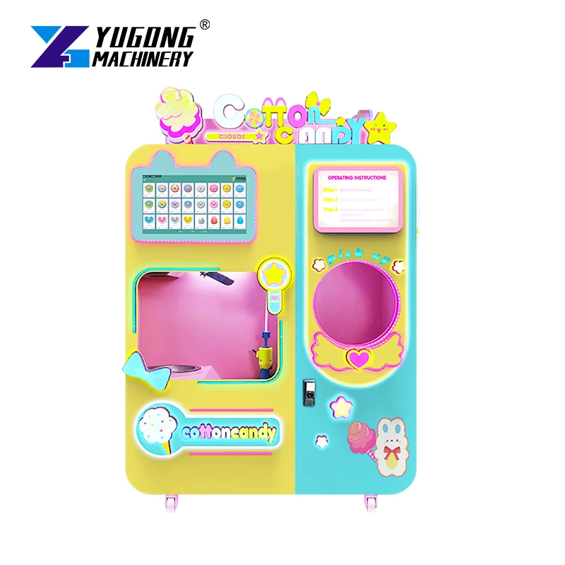 Новый робот Zuckerwatte Candy Cotton Robot Barbapapa Machine Mquina De Faze Salgados Nostalgia