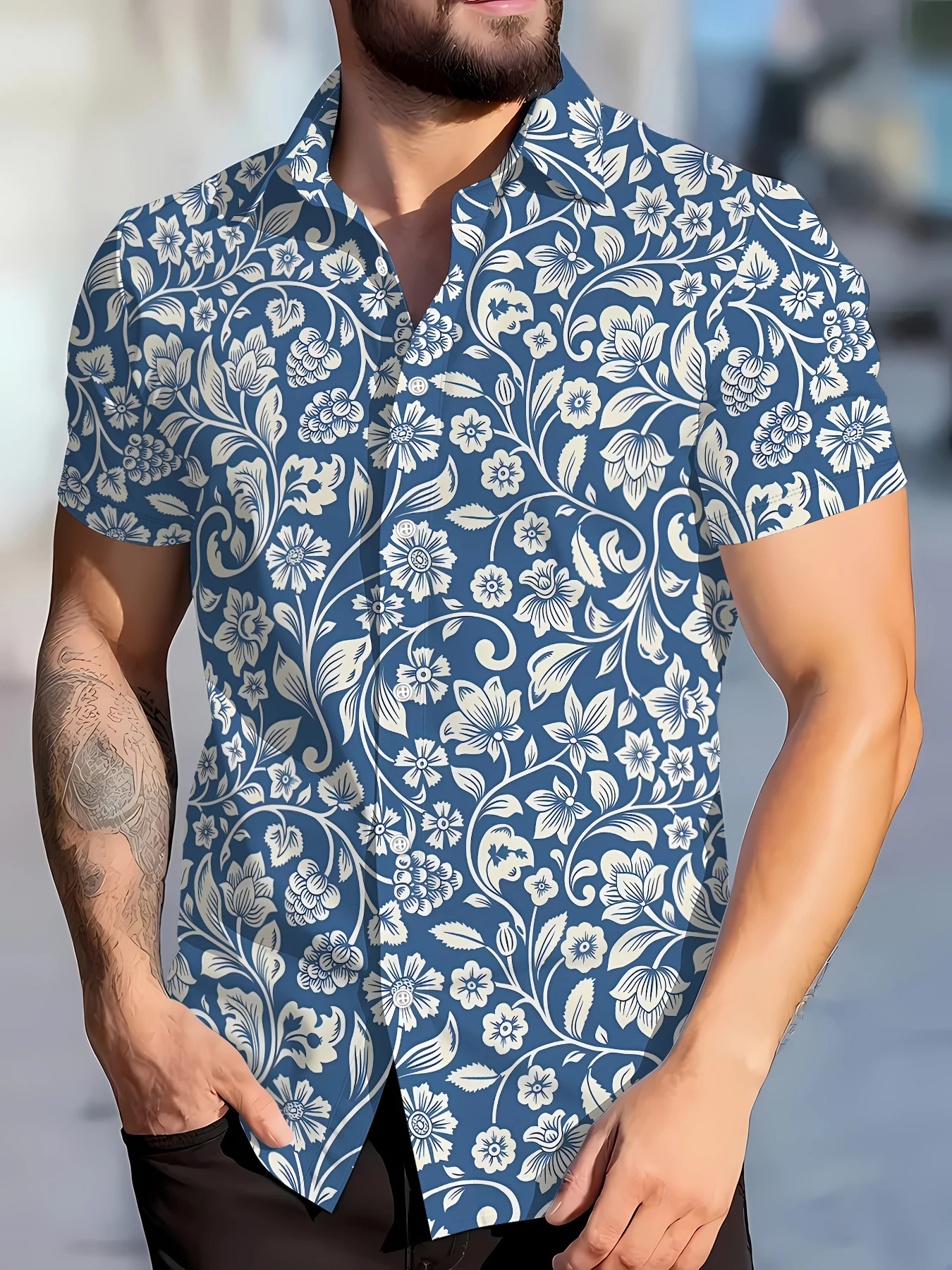 

2026 Summer New Style Men's Short-Sleeved Shirt - 3D Printed Pattern - Wicking and Drying - Casual and Fashionable Shirt
