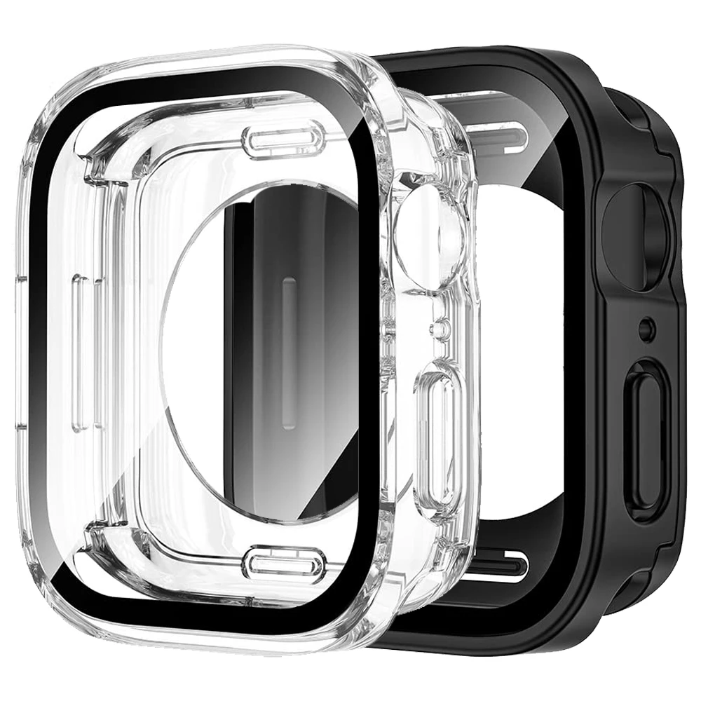 Waterproof Cover for Apple Watch Case 44mm 40mm 41mm 45mm Screen Protector Bumper for IWatch Series 9 8 7 6 SE 5 4 Full Coverage