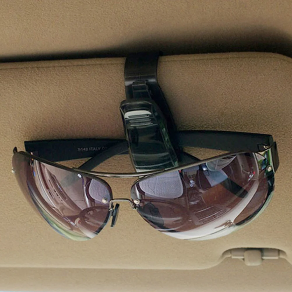 

2Pcs Car Auto Sun Visor Clip Glasses Holder Clip Sunglasses Holder Soft Material Secure Fit Car Visor Organizer for Glasses