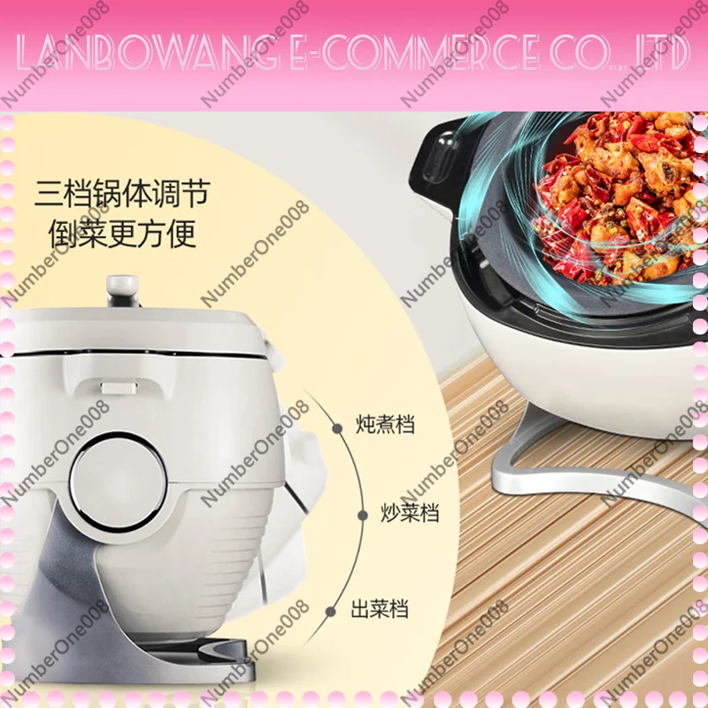 Commercial Automatic Smart Cooking Robot, Tumbling Stir Fry Machine for Rice Noodles, Home Use Electric Wok 220V