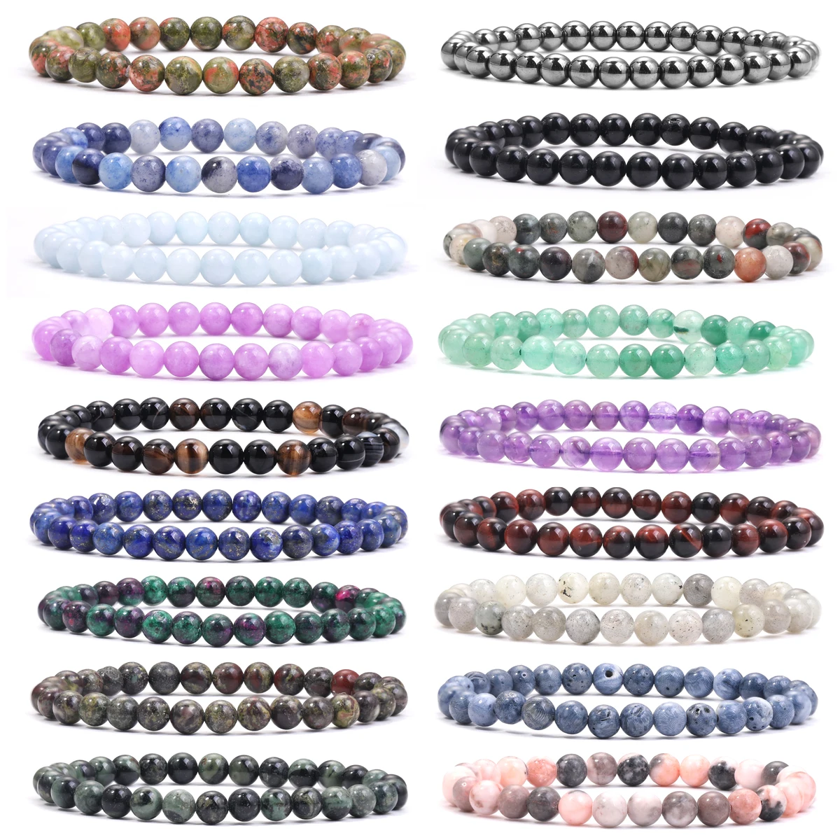6 مللي متر سوار الأحجار الكريم - مراجعة Gemstone Bracelet Healing وسعره