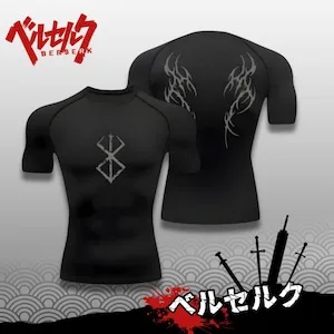 Guts Compression Shirt Berserk Anime Guts Gymwear Gymclothing Animeshirt Compressor Muscle Gym Aesthetics Animewear Shape Wear image 5