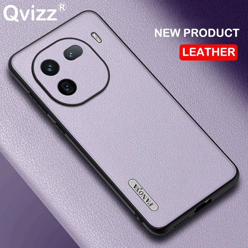 

for vivo iQOO 12 Pro Phone Case Luxury Leather Vegetable Tanning Frosted Soft Edges Hard Cute Cover vivoiQOO12Pro V2329A V2307A