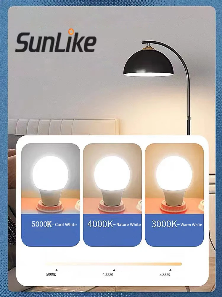 1 Stück SunlikeKorea E27 LED-Glühbirne 5W 110-240V 420lm 3000K 4000K 5000K Flimmerfrei Augenschonend für Schlaf und Lernen – Detail 10