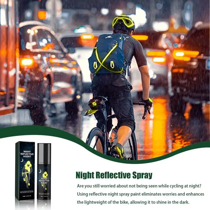 100ml Bright Spray Paint For Night Riding Glow-in-The-Dark Paint reflective night spray paint For Clothes Bicycles Skateboards