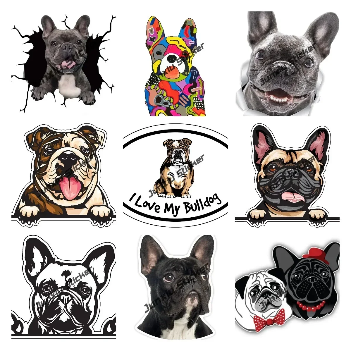 

Cute French Bulldog Car Sticker Pet Dog French Bulldog Pet Dog Breed Vinyl Decal Animal Cartoon Stickers Accessories Decoration