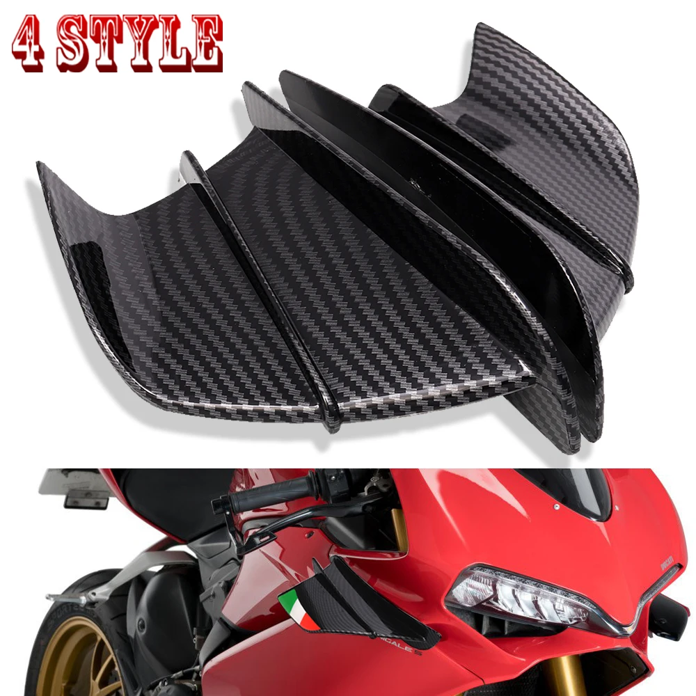 

For Ducati 899 959 1198 1198S 1199 1299 Panigale V4 V4S V4R V2 Supersport S Motorcycle Winglet Aerodynamic Wing Kit Spoiler