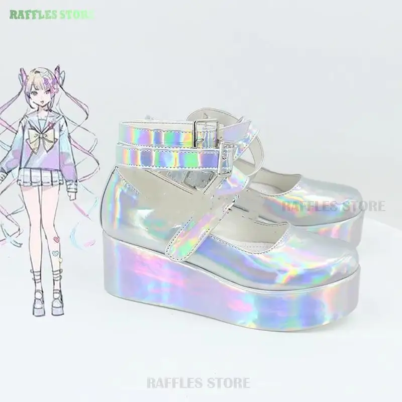 Behoeftig Meisje Overdosis Kangel Cosplay Kostuum Lolita Schoenen Jas Rok Uniform Pruik Hallowmas Cos Laserkleur Rokken Lint Pruik