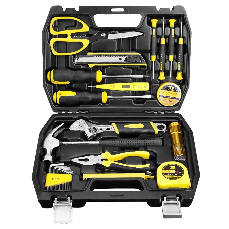 

H Household toolbox set Household daily maintenance Electrical hardware tools Daquan Manual multi-functional set