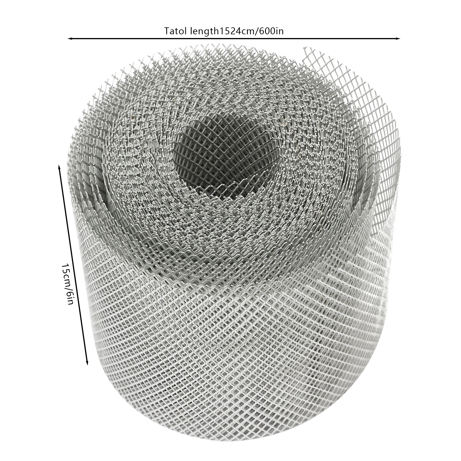 6인치 x 50피트 알루미늄 빗물받이 가드 커버 메쉬 잎 잔해물 차단 메쉬