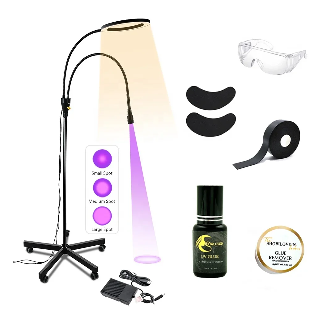 

1pc Professional 5W 10W UV Lash Light Lamp Kits Adjustable Eyelash UV Glue Curing Lamp For Lash Extensions UV Lamp Light