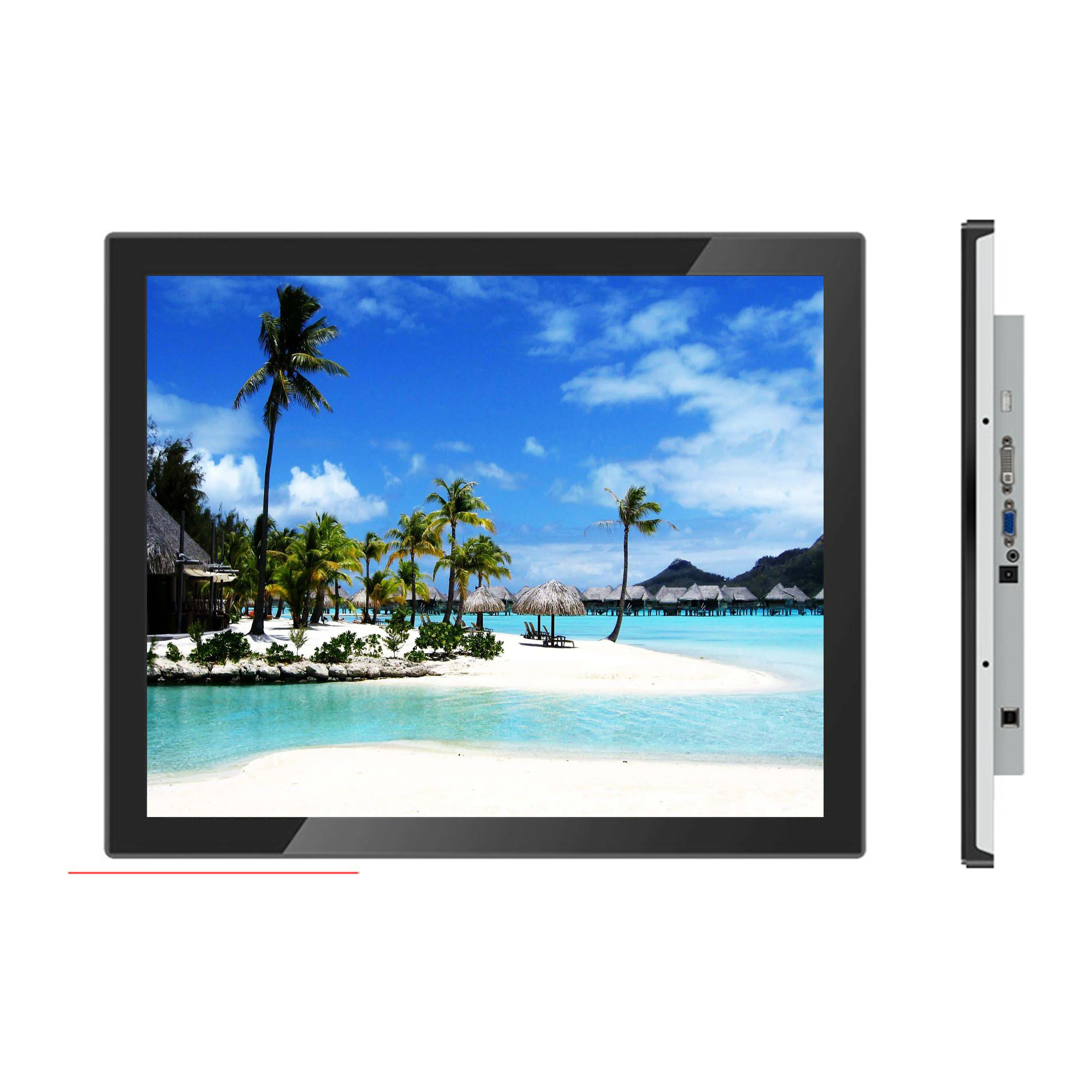 

cheap 19 inch industrial lcd touch screen monitor with USB VGA DVI HD-MI DC optional