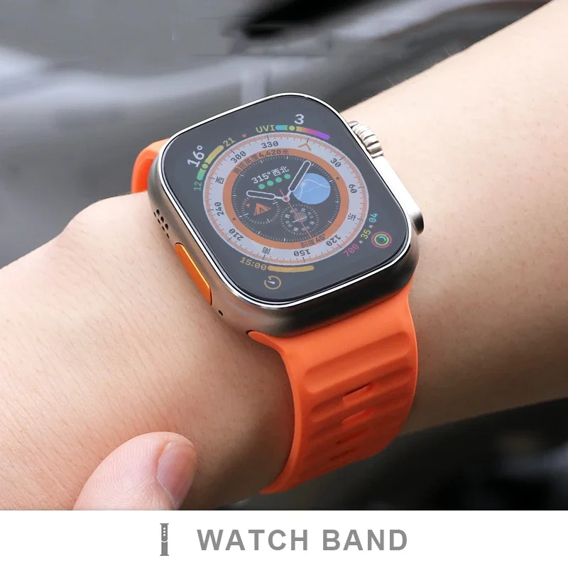 Silicone Strap For Apple Watch Band Ultra 3 49mm 44mm 45mm 42mm 41 42mm 46mm Sport Watchband Iwatch Series 11/10/9/8/se Bracelet image 6