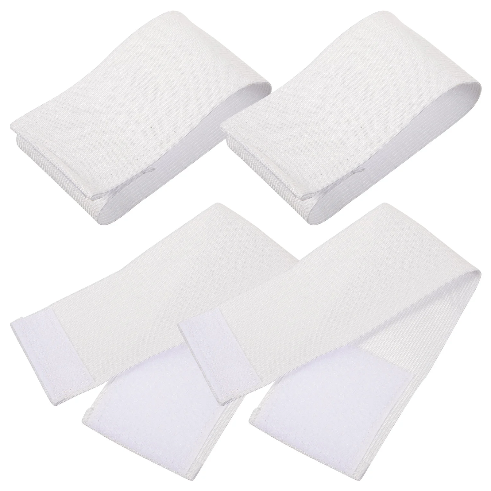 

4 Pcs Badge White Armband Football Mourning Multi-purpose Team Sports DIY Blank Child Soccer Captain Armbands Nylon