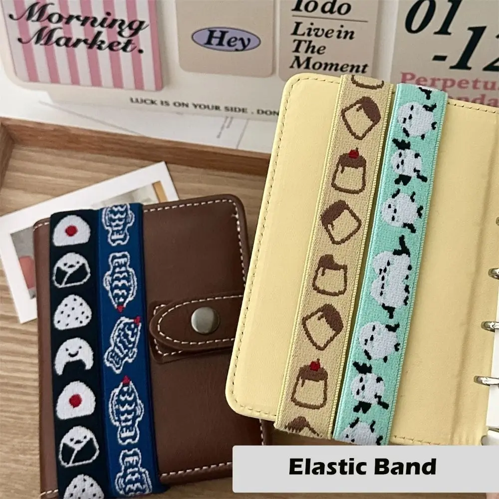 Cartoon Elastic Band Japanese Style Firmly Loose-leaf Notebook Cover Gift Scrapbook Journal Elastic Strap Card Collection Book