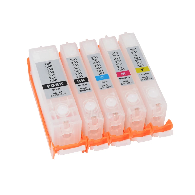 IBOQVZG PGI 550 551 PGI-550 CLI-551 XL Refillable Ink Cartridge With ARC Chips PIXMA MG7150 MG6350 IP8750 MG7550 IX6850 MX725